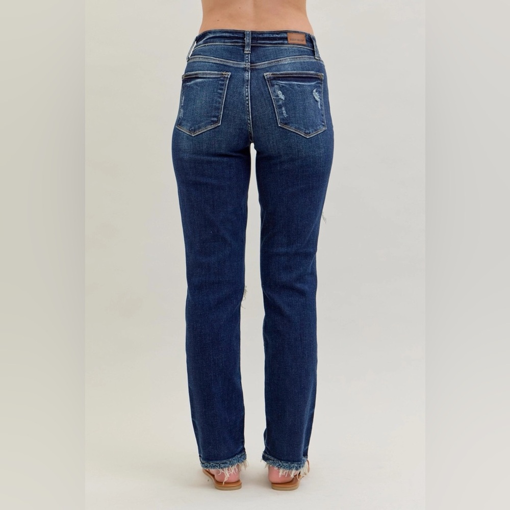 Judy Blue "Lisse" mid-rise straight leg jeans - Picture 2 of 2